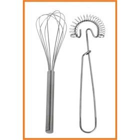 Resim Ikili Paslanmaz Çırpıcı Seti, 26 Cm, Dayanıklı ve Şık Mutfak Gereçleri 