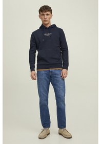 Resim Jack & Jones Jprbluarchie Erkek Sweatshirt 12216335 Lacivert 