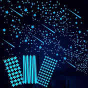 Resim Glow-in-the-Dark Yıldızlar ve Meteor Etiketleri, 106 Adet Yapışkan Yıldızlar, Yatak Odası İçin Gerçekçi Yıldızlı Gökyüzü, Oda Dekoru, Parti Dekorasyonu, Duvar Etiketleri 