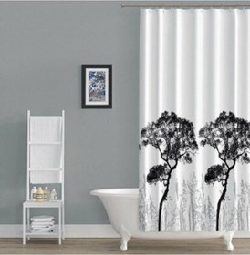 Resim Tropik Duş Perdesi 3391 Model Çift Kanat 2X110X200Cm Çok Renkli 