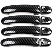 Resim Dashanshop Volkswagen Touran 2003 2015 Karbon Fiber Kapı Kolu Kaplaması Abs Krom Siyah Aksesuar 