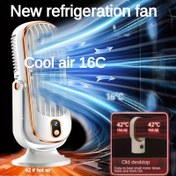 Resim Çift Motorlu Taşınabilir Klima Fanı 1 adet, 5 Hızlı Soğutma, 720 ° Çevresel Üfleyici, USB Şarj Edilebilir, Büyük Pil, Ofis, Seyahat, Kamp ve Açık Hava Karavan Kullanımı için İdeal - Şükran Günü, Cadılar Bayramı, Noel için Mükemmel Hediye 