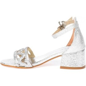 Resim Kiko 763 Çatlak Günlük Kız Çocuk 3 Cm Topuk Sandalet Ayakkabı Güm Gümüş 