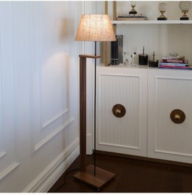 Resim Homing Pi Ahşap Gövdeli Jüt Kumaş Başlıklı Lambader Ayd-3128 