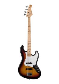 Resim Kozmos KJB-ALDJJ-GMN-3TS Jazz Bass Akçaağaç Klavye Sunburst Bas Gitar 