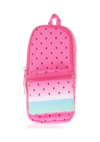 Resim Kaukko Layer Üç Bölmeli Çanta Şekilli Kalemlik - Pembe Karpuz - Kız Çocuk 