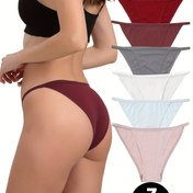Resim 7 adet Katı Dikişsiz Düşük Bel Külot, Seksi Rahat Nefes Esnek Intimates Külot, Kadın İç Çamaşırı ve İç Çamaşırı 