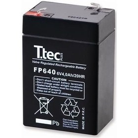Resim Akü Ttec 6V 4A Işıldak Jaklı Tip 