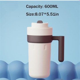 Resim Vagonlife VGN2009 600ml Led Sıcaklık Göstergeli Beyaz Çelik Termos 
