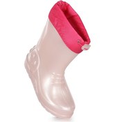 Resim Kiko Kids Linze Sedefli Su Geçirmez Kız Çocuk Yağmur Çizmesi Pudra Pudra 