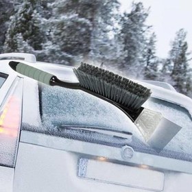 Resim Araç Camı Kar Süpürgesi Buz Kazıyıcı ve Kar Temizleme Fırçası, Arabalar İçin Buz Kar Kazıma Aparatı ve Temizleme Fırçası 