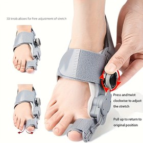Resim Sağ Ayak İçin Ayarlanabilir Burunlu Toka - ABS ve PA Malzeme, Özel Esneme İçin 3D Kolu Tasarımı, Elde Yıkanabilir, Gündüz ve Gece Kullanımı İçin İdeal, Ayak Koruma|Ayarlanabilir Ayakkabı|Dayanıklı Ayakkabı 