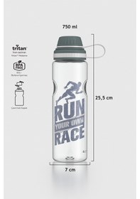 Resim Renga Ege Yazı Desenli 750 Ml Tritan Matara 912067 Füme Füme 
