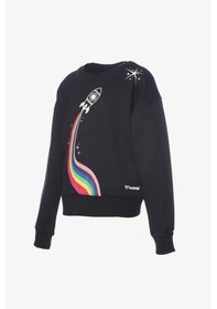 Resim Hummel Hmlastrid Çocuk Siyah Sweatshirt 921896-2001 Siyah 
