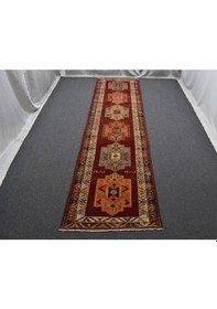 Resim Zehra Abla Halı Vintage El Dokuma Şaheser Otantik Göbekli Herki Yolluk Yün Halı 5651 Renkli 