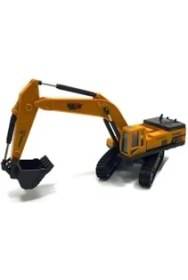 Resim Oyuncak Vinç Ekskavatör Kepçe Metal Oyuncak Iş Makinası Sürtmeli Araçlar Erkek Oyuncak 