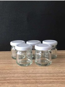 Resim 40 Cc Cam Kavanoz - 10 Adet - Beyaz Kapak. Mutfak. 