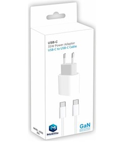 Resim 35w Gan Gerçek Güç Apple iPhone 15/16/17 Pro/pro Max Uyumlu Hızlı Type-c Adaptör+type-c Typec Kablolu Şarj 