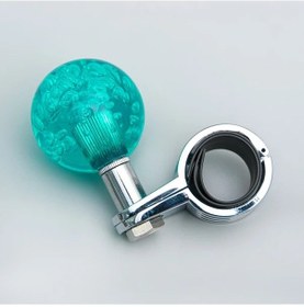 Resim Xuweiwei Jdm Lake Green Otomobil Direksiyon Asist Topu Kristal Kontrol Dümeni Alüminyum Evrensel Göl Yeşili 