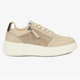 Resim Greyder 33733 Kadın Ekru Hakiki Deri Sneaker Ayakkabı-739 Ekru 