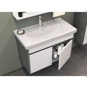 Resim Orka Aydos 85 Cm Mdf Banyo Dolabı Alt Modül Ve Lavabo Çok Renkli 