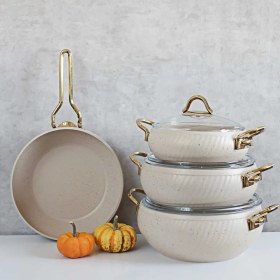 Resim Özkent K-590 Güveç Tencere Seti - Güveç Seti - Granit Tencere Seti 