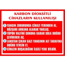 Resim izmirdenet Kuru Kimyevi Tozlu Cihazların Kullanışı Kendinden Yapışkanlı Etiket 17,5 X 25 Cm 