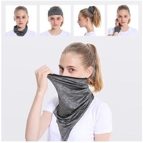 Resim Açık Mavi Açık Spor Kadın Erkek Kafa Bandı Yüz Maskesi Boyun Isıtıcı Üçgen Buz Ipek Serin Eşarp Açık Mavi 