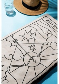 Resim Dijital Baskı Plaj Deniz Havlusu Yay Burcu Desenli Peştamal Hvl0052 Renkli 