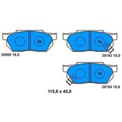 Resim BOSCH 986490440 Fren Balatası Ön Civic 88-91 Accord 83-85 Crx 83-87 Prelude 86- 