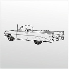 Resim Folyo Sticker Klasik Araba Adkpquy695 200cm Uzunluk Siyah 