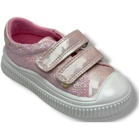 Resim Arzen Bebe 130-26 Simli Hologramlı Çift Cırtlı Anatomik Kız Çocuk Ayakkabı 19-25 Pembe 