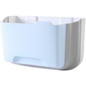 Resim Rogfer Ev Ve Araba İçin Katlanabilir Araba Kutusu Çift Kullanımlı Çöp Kovası Organizatörü Açık Mavi 