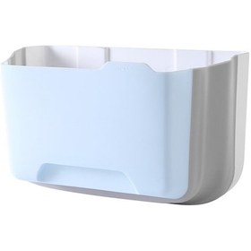 Resim Rogfer Ev Ve Araba İçin Katlanabilir Araba Kutusu Çift Kullanımlı Çöp Kovası Organizatörü Açık Mavi 