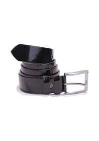 Resim Dagoster DMK26-355 Siyah Rugan 4 CM Suni Deri Erkek Kemer Siyah Rugan 