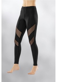 Resim Kadın Siyah Sporcu Dalgıç Yüksek Bel Tayt SiYAH 