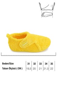 Resim Gezer Kışlık Kız Çocuk Peluşlu Rahat Taban Cırt Cırtlı Ayarlanabilir Ev Okul Kreş Panduf Ayakkabı 