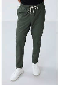 Resim Tommy Life Haki Yüzeyi Dokulu Standart Fit Erkek Eşofman Alt - 82155 
