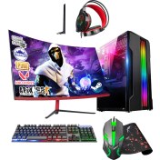 Resim RAMTECH RK117 Ryzen 5 3600 16GB 3200MHZ 256GB+1TB RX550 23.8" Curved Oyuncu Bilgisayarı 