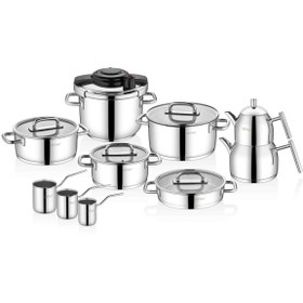 Resim Arow Apollo 16 Parça Çelik Çeyiz Seti DC.TR-4345-16 