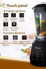 Resim Vosco Home Pro VHS-200ES 1600 W 2 L Si̇yah Blender 