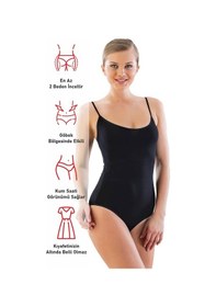 Resim Siyah Mı Emay 1969 İp Askılı Çıtçıtlı Body Siyah 