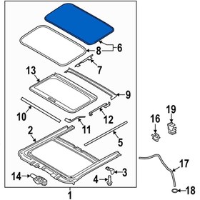 Resim Kia Cerato Sunroof Camı Orjinal | 816101R000 