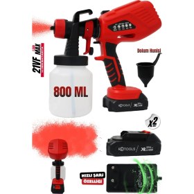 Resim Retools Şarjlı Boya Tabancası Kırmızı 