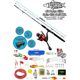 Resim Spin At-çek Deniz Ve Göl Profesyonel Olta Seti Takımı - Xxl - 2.40mt / 10-30gr - 42 Parça Elite 