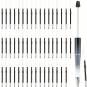 Resim Plastik Boncuklu Dolum, 2.4 İnç/6.1cm Siyah Mürekkep Pürüzsüz Dolum Boncuklu Kalem DIY PPL Hediyeler, Okula Dönüş, Okul Malzemeleri, Kawaii Kırtasiye, Okul Renkleri, Kırtasiye, Yazı Kalemi, Okula Dönüş 