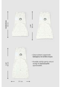 Resim Cosmos Beyaz Organik Pamuk Pelerin Uyku Tulumu - 0-6 Ay 