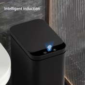 Resim 2.2 Galon/12L Otomatik Hareket Sensörlü Çöp Kutusu, Akıllı Elektrikli Çöp Kutusu Kapaklı, İnce Plastik Atık Sepeti Oturma Odası, Yatak Odası, Ofis, Mutfak için - İdeal Seçim, Ofis Çöp Çözümü | Şık Siyah Kaplama | Akıllı Atık Yönetimi, Çöp Torbası Tutucu 