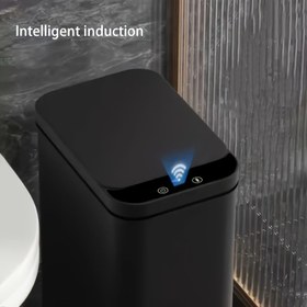 Resim 2.2 Galon/12L Otomatik Hareket Sensörlü Çöp Kutusu, Akıllı Elektrikli Çöp Kutusu Kapaklı, İnce Plastik Atık Sepeti Oturma Odası, Yatak Odası, Ofis, Mutfak için - İdeal Seçim, Ofis Çöp Çözümü | Şık Siyah Kaplama | Akıllı Atık Yönetimi, Çöp Torbası Tutucu 