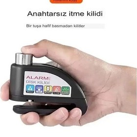 Resim Alarmlı Disk Kilidi Motorsiklet Bisiklet Alarm 110 Desibel Ses 